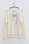 SWAYING 25 Autumn and Winter Double-layer Cashmere Half-open Cardigan Top SW-SW25AW1T29C1S2-BAI White